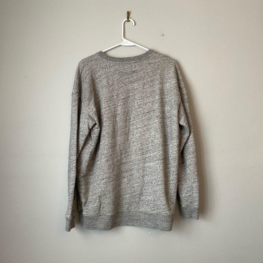 J. Crew Women's Light Heathered Grey Crew Neck Sweatshirt XS - Picture 2 of 3